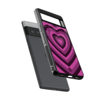 y2k burgundy hearts aesthetic back phone cover | glass case for google pixel 6 pro
