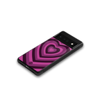 y2k burgundy hearts aesthetic back phone cover | glass case for google pixel 6 pro