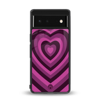 y2k burgundy hearts aesthetic back phone cover | glass case for Google Pixel 6A