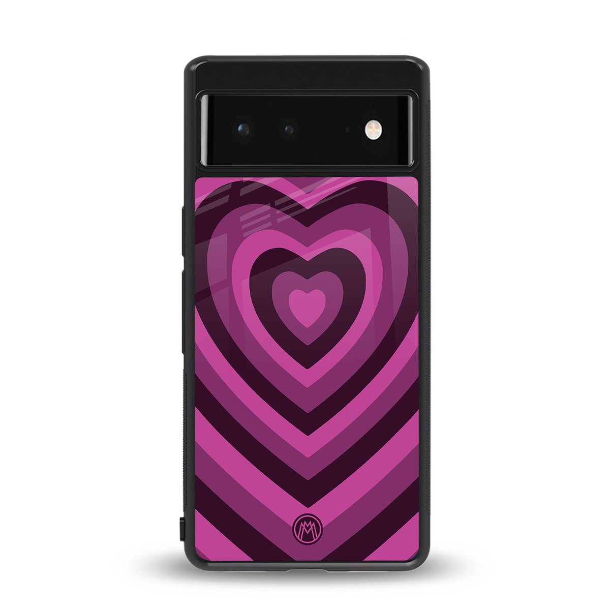 y2k burgundy hearts aesthetic back phone cover | glass case for Google Pixel 6A