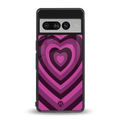 y2k burgundy hearts aesthetic back phone cover | glass case for google pixel 7 pro