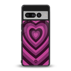 y2k burgundy hearts aesthetic back phone cover | glass case for google pixel 7 pro