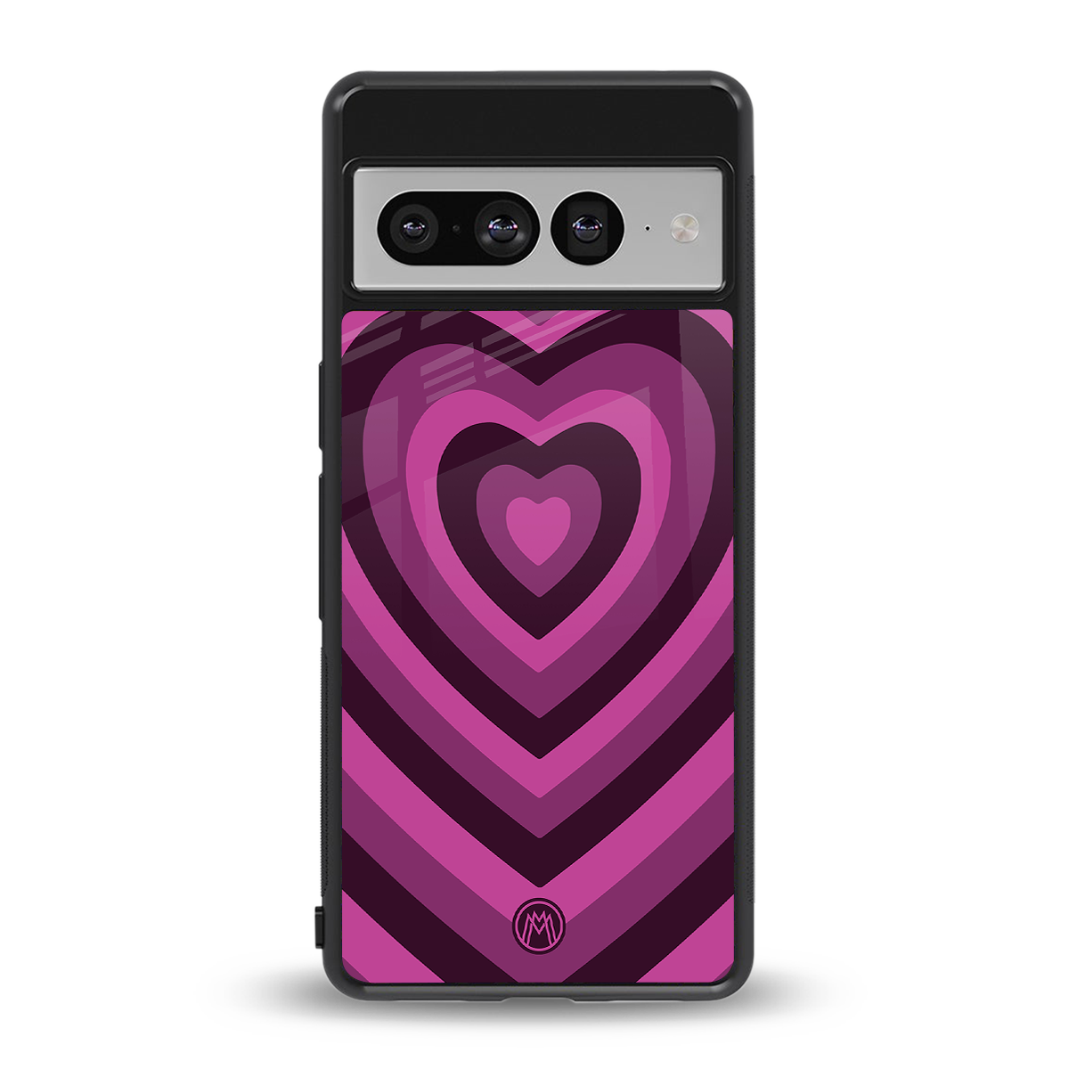 y2k burgundy hearts aesthetic back phone cover | glass case for google pixel 7 pro