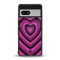y2k burgundy hearts aesthetic back phone cover | glass case for Google Pixel 7A