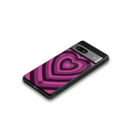 y2k burgundy hearts aesthetic back phone cover | glass case for Google Pixel 7A