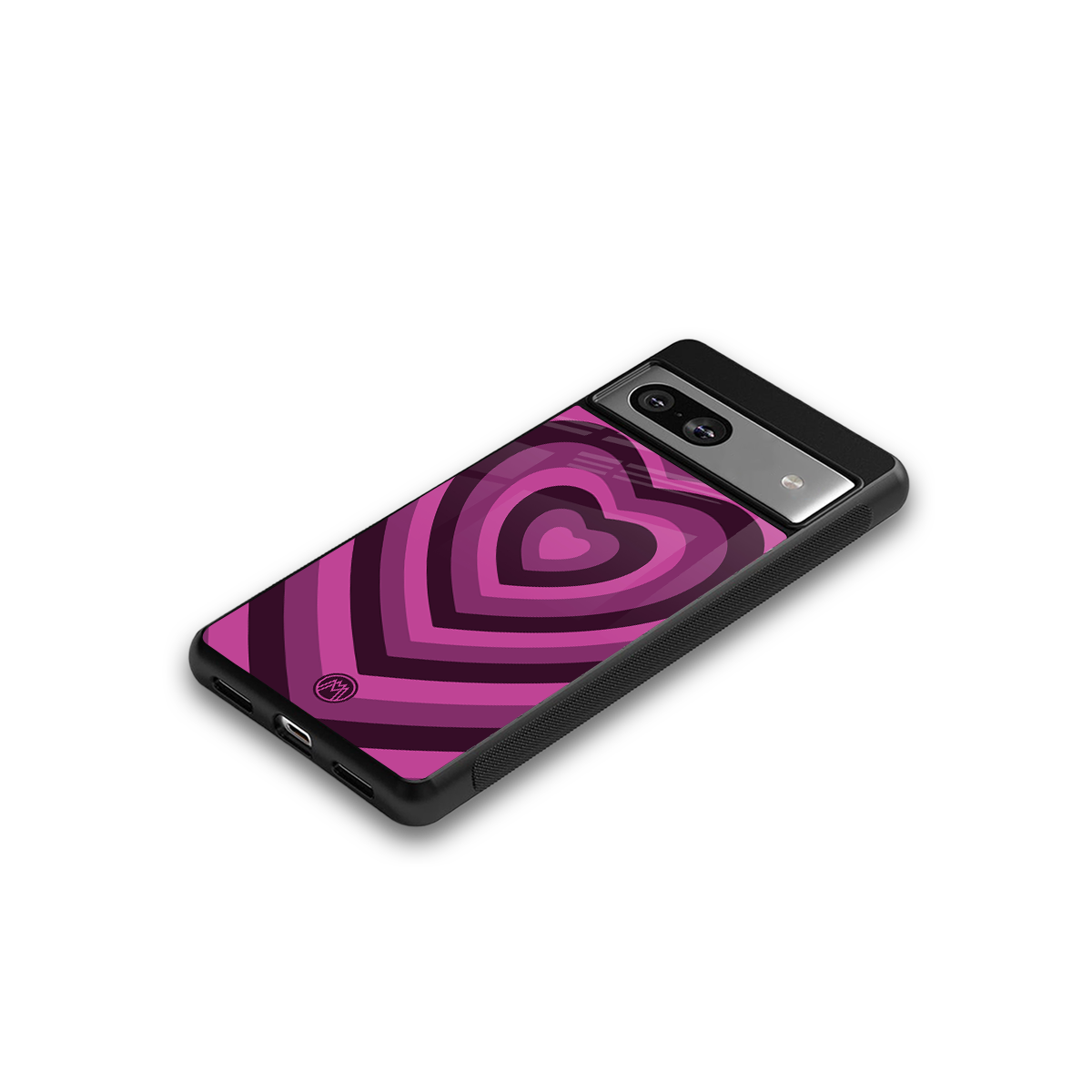 y2k burgundy hearts aesthetic back phone cover | glass case for Google Pixel 7A
