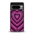 y2k burgundy hearts aesthetic back phone cover | glass case for google pixel 8 pro