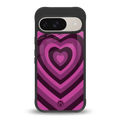 y2k burgundy hearts aesthetic back phone cover | glass case for google pixel 9