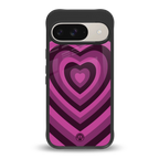 y2k burgundy hearts aesthetic back phone cover | glass case for google pixel 9