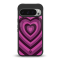 y2k burgundy hearts aesthetic back phone cover | glass case for google pixel 9 pro xl