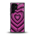y2k burgundy hearts aesthetic back phone cover | glass case for samsung galaxy s23 ultra