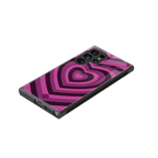 y2k burgundy hearts aesthetic back phone cover | glass case for samsung galaxy s23 ultra