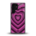 y2k burgundy hearts aesthetic back phone cover | glass case for samsung galaxy s25 ultra