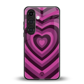 y2k burgundy hearts aesthetic back phone cover | glass case for samsung galaxy s24