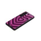 y2k burgundy hearts aesthetic back phone cover | glass case for samsung galaxy s25 plus