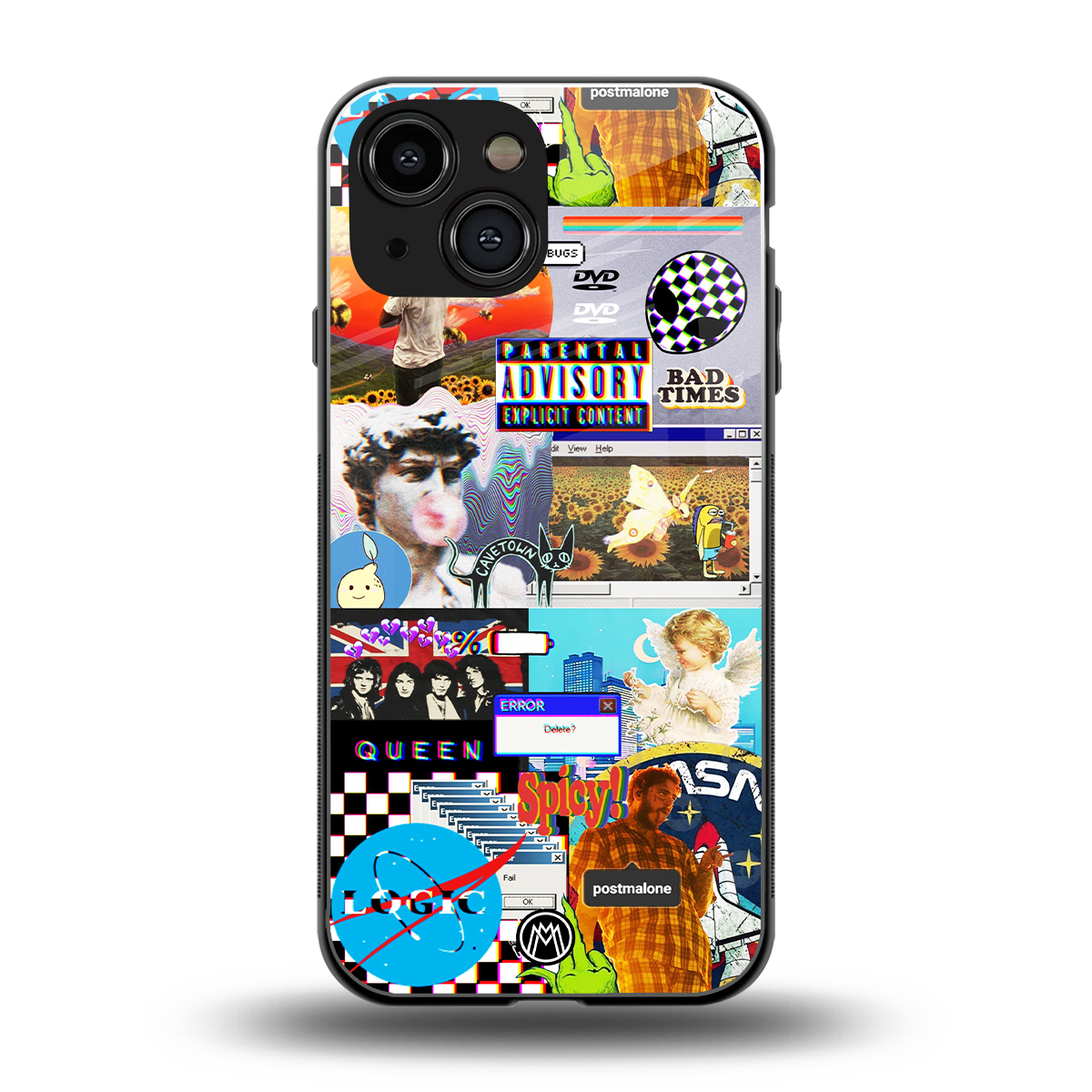 y2k collage aesthetic back phone cover | glass case for iphone 13 mini