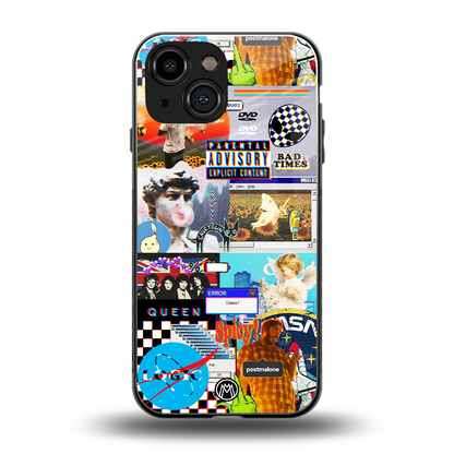 y2k collage aesthetic back phone cover | glass case for iphone 13 mini
