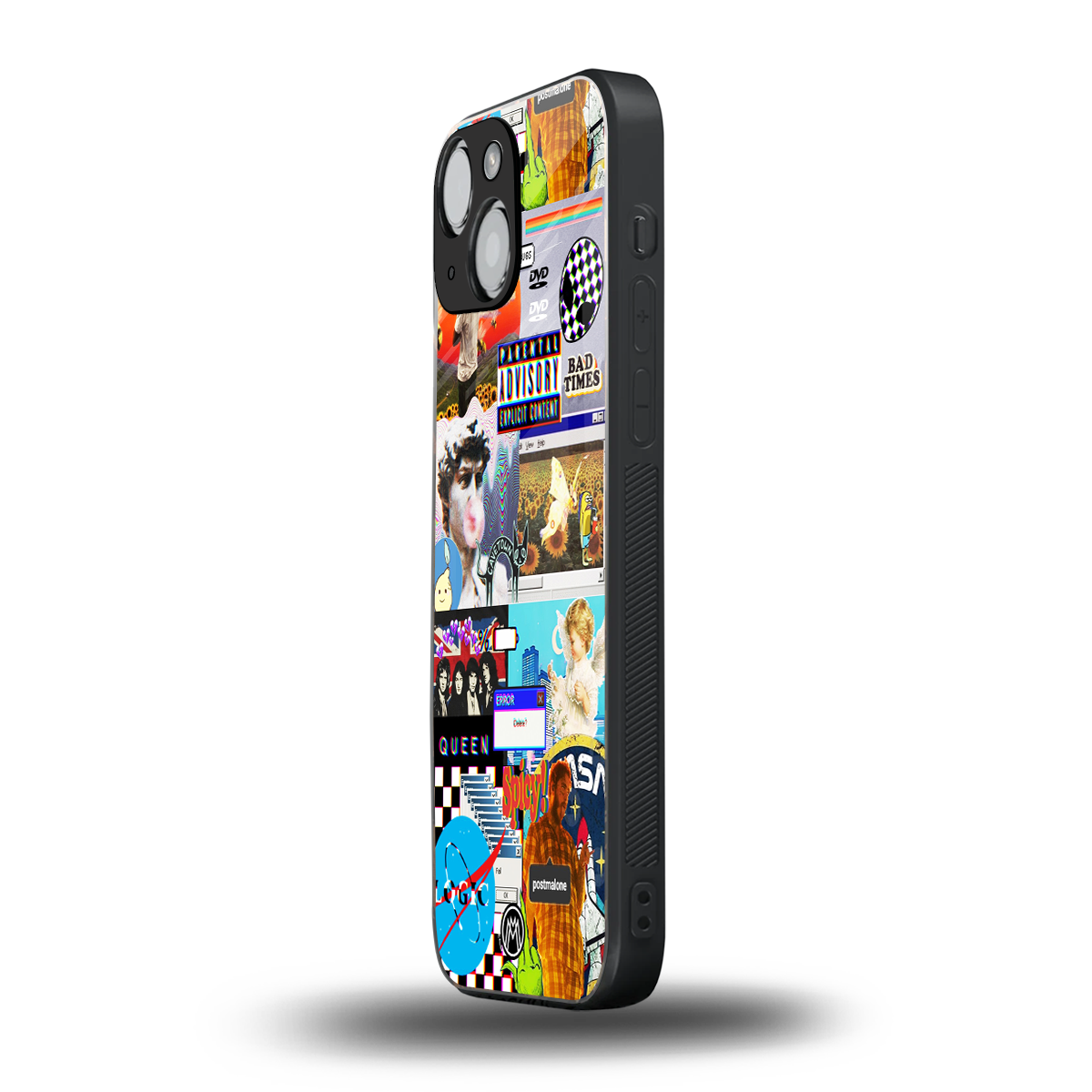 y2k collage aesthetic back phone cover | glass case for iphone 13 mini