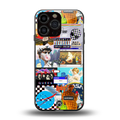 y2k collage aesthetic back phone cover | glass case for iphone 13 pro max