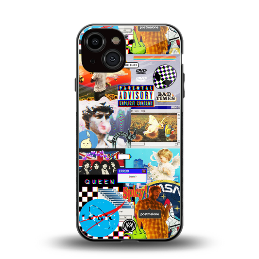 y2k collage aesthetic back phone cover | glass case for iphone 13
