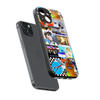 y2k collage aesthetic back phone cover | glass case for iphone 13