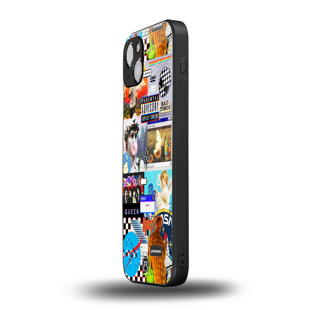 y2k collage aesthetic back phone cover | glass case for iphone 13