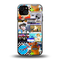 y2k collage aesthetic back phone cover | glass case for iphone 15 plus