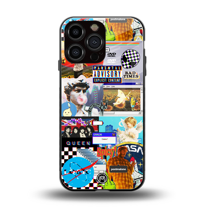 y2k collage aesthetic back phone cover | glass case for iphone 14 pro max
