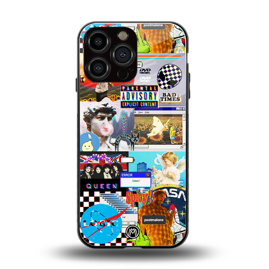 y2k collage aesthetic back phone cover | glass case for iphone 14 pro max