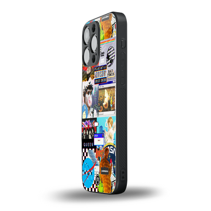 y2k collage aesthetic back phone cover | glass case for iphone 14 pro max