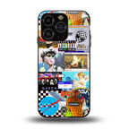 y2k collage aesthetic back phone cover | glass case for iphone 15 pro