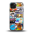 y2k collage aesthetic back phone cover | glass case for iphone 15