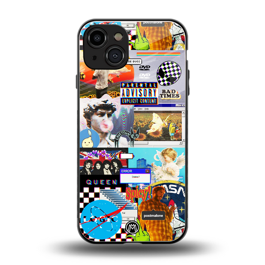 y2k collage aesthetic back phone cover | glass case for iphone 14