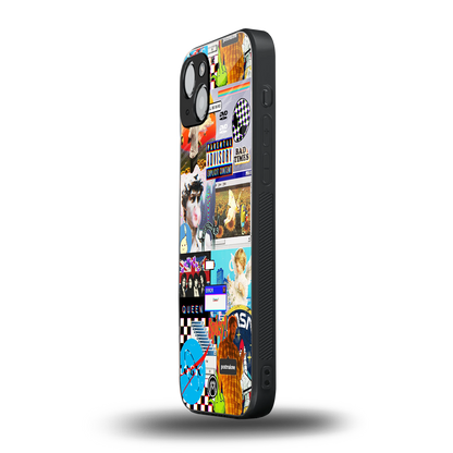y2k collage aesthetic back phone cover | glass case for iphone 14