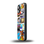 y2k collage aesthetic back phone cover | glass case for iphone 16 plus