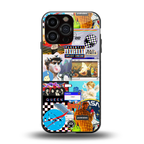 y2k collage aesthetic back phone cover | glass case for iphone 16 pro max