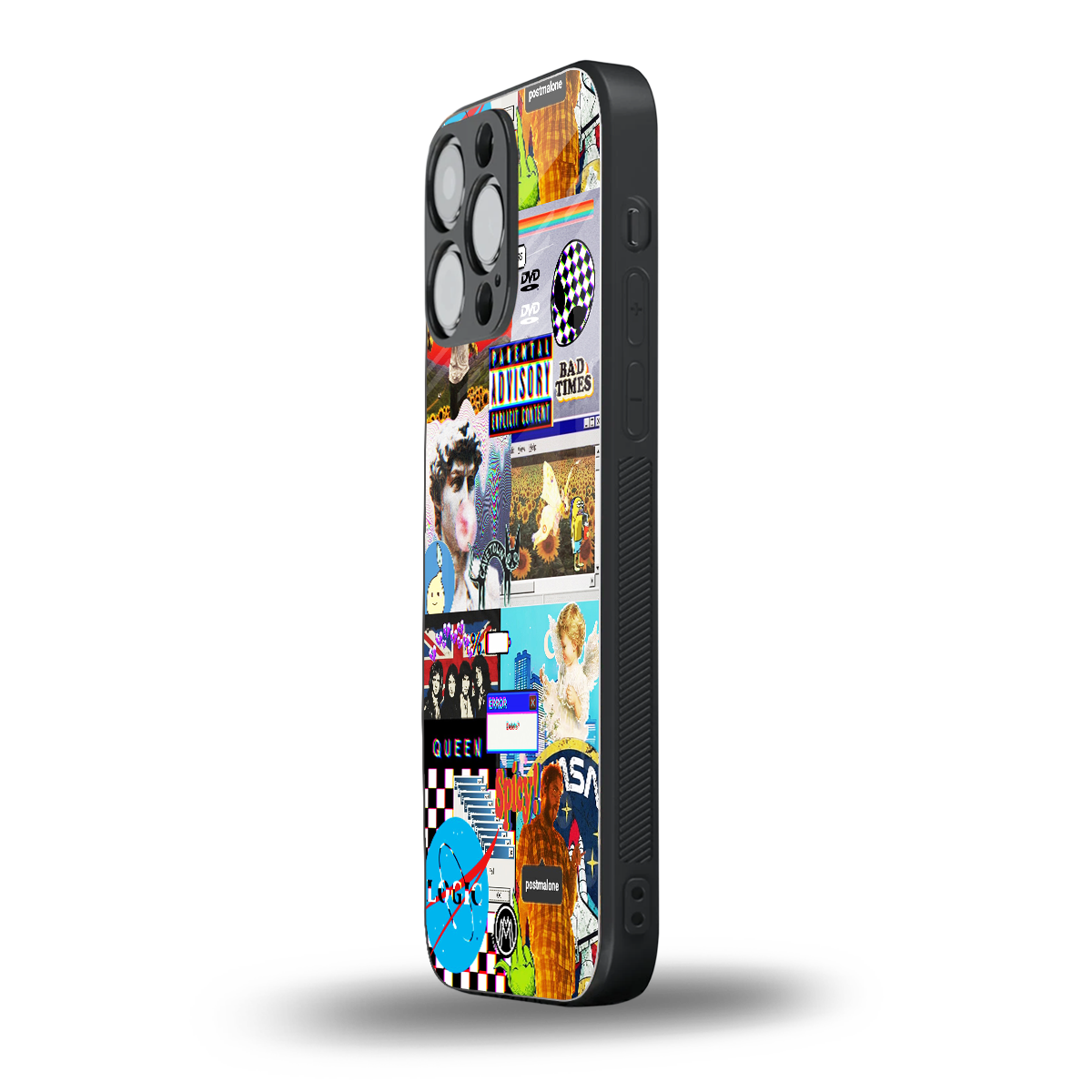 y2k collage aesthetic back phone cover | glass case for iphone 16 pro max