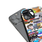 y2k collage aesthetic back phone cover | glass case for iphone 13