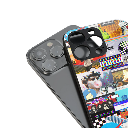 y2k collage aesthetic back phone cover | glass case for iphone 13 pro max