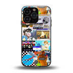 y2k collage aesthetic back phone cover | glass case for iphone 16 pro