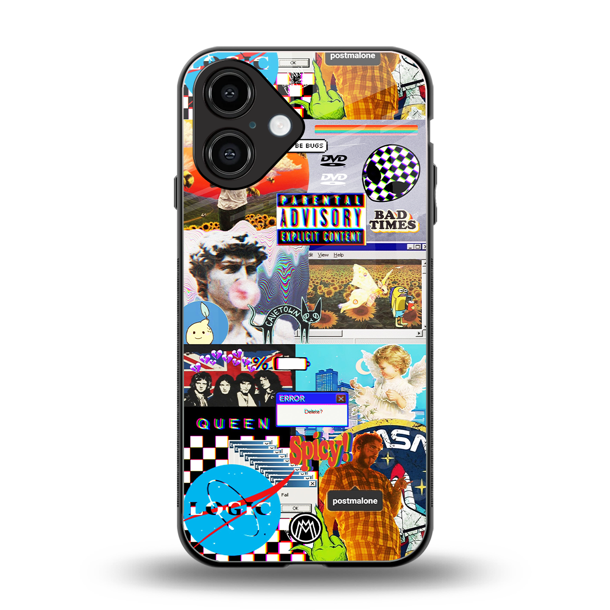 y2k collage aesthetic back phone cover | glass case for iphone 16