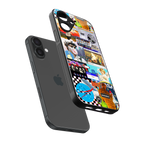 y2k collage aesthetic back phone cover | glass case for iphone 16
