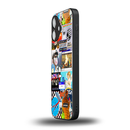 y2k collage aesthetic back phone cover | glass case for iphone 16