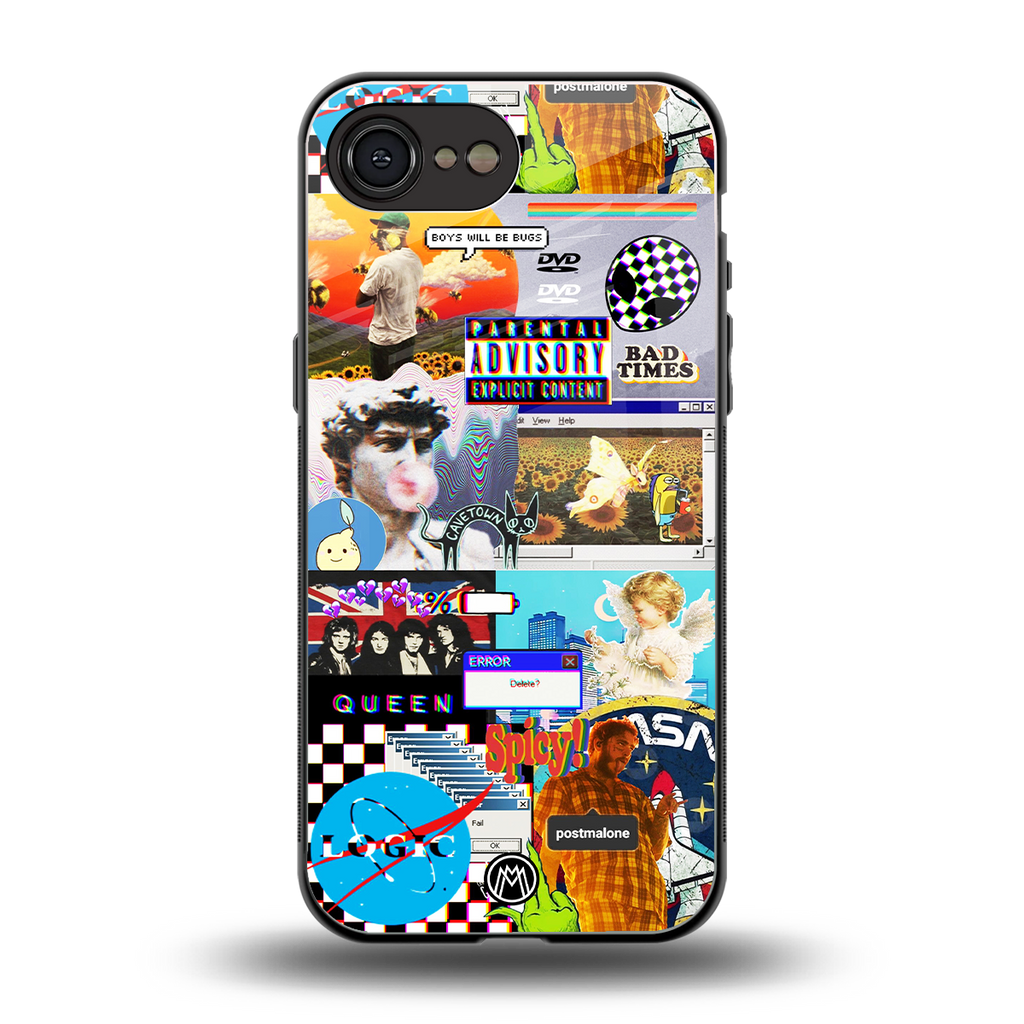y2k collage aesthetic back phone cover | glass case for iphone 16e