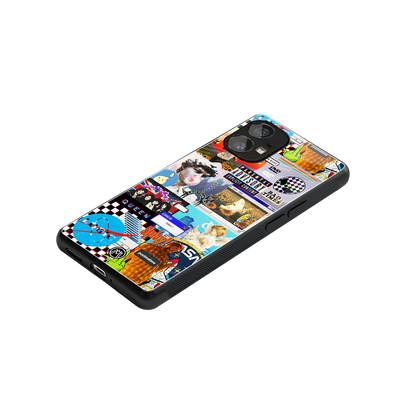 y2k collage aesthetic back phone cover | glass case for nothing phone 1