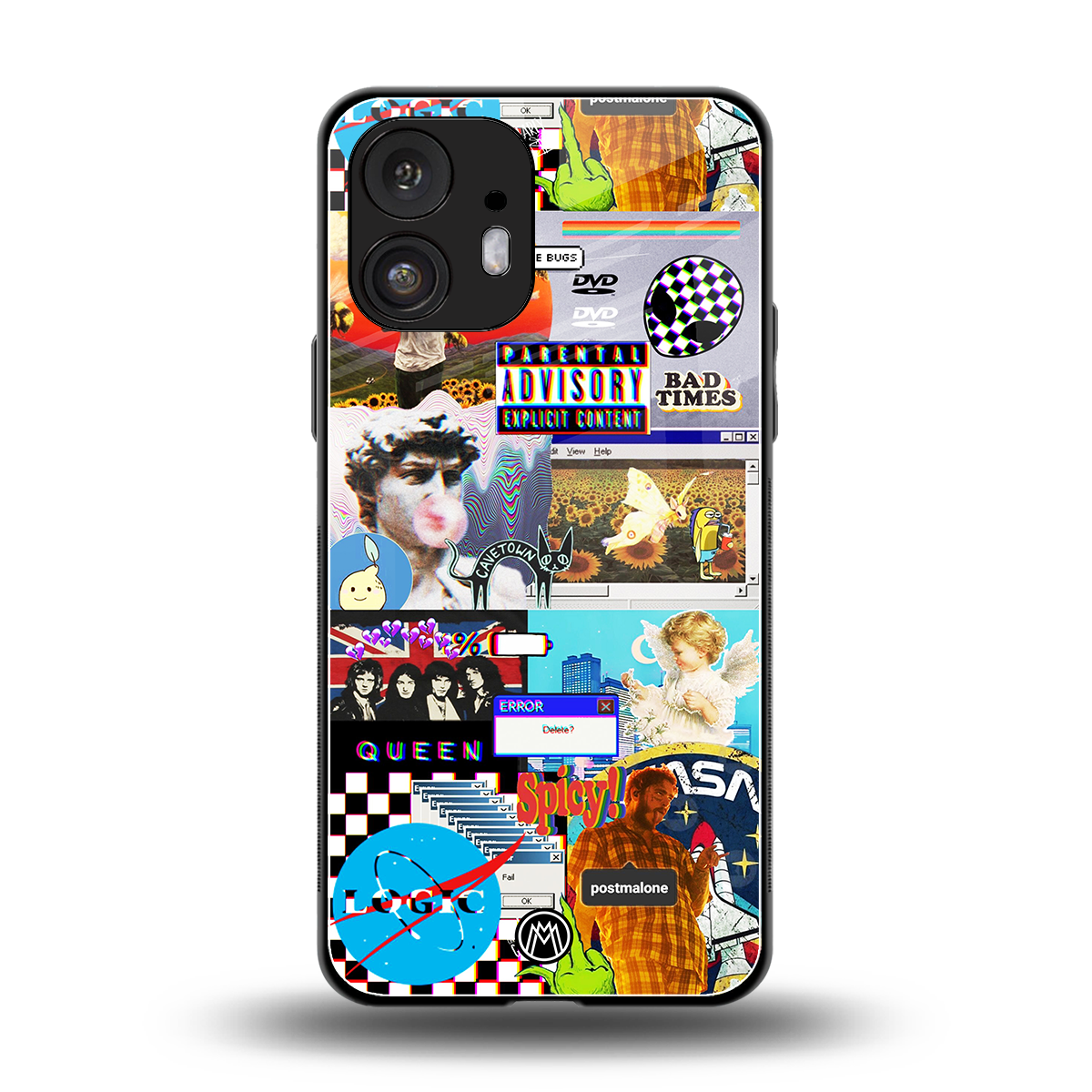 y2k collage aesthetic back phone cover | glass case for nothing phone 2