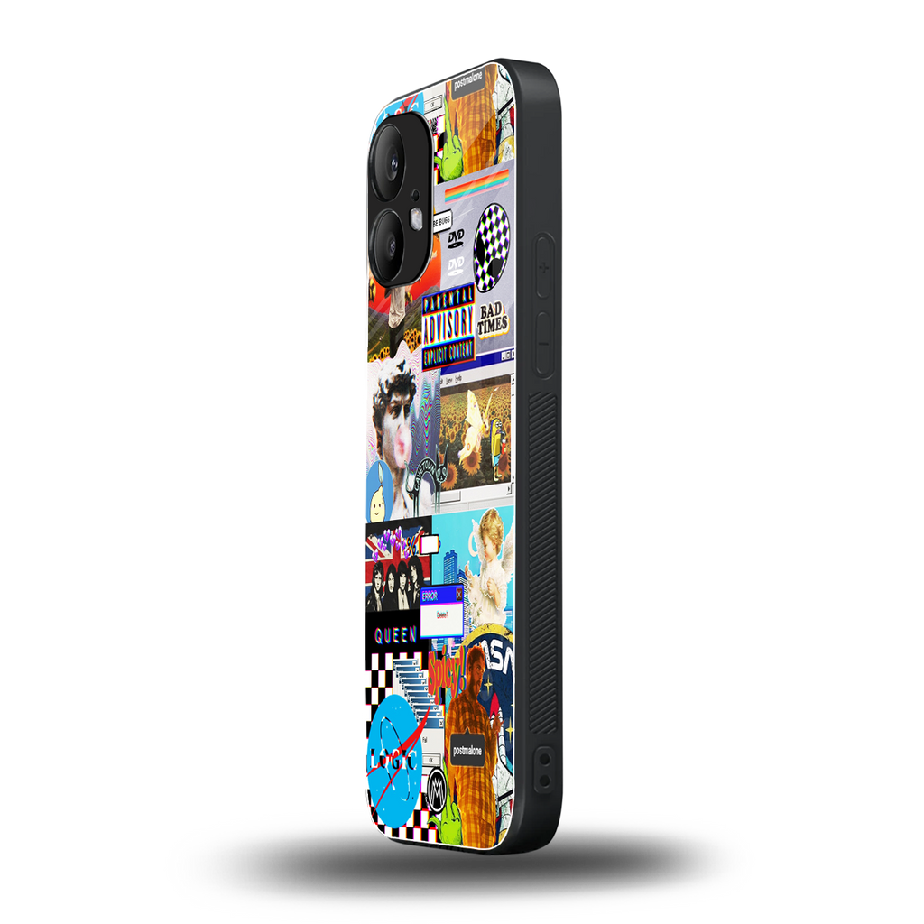 y2k collage aesthetic back phone cover | glass case for nothing phone 2