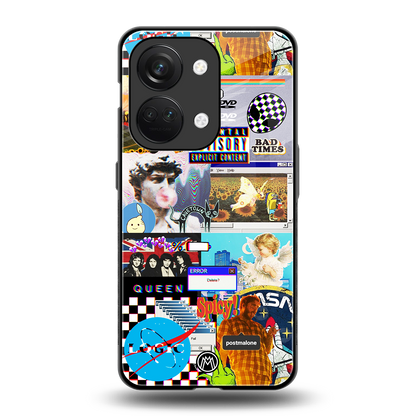 y2k collage aesthetic back phone cover | glass case for oneplus nord 3