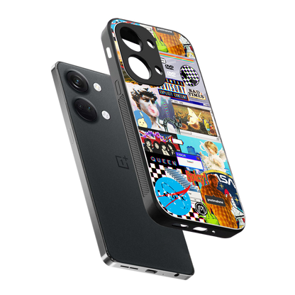 y2k collage aesthetic back phone cover | glass case for oneplus nord 3