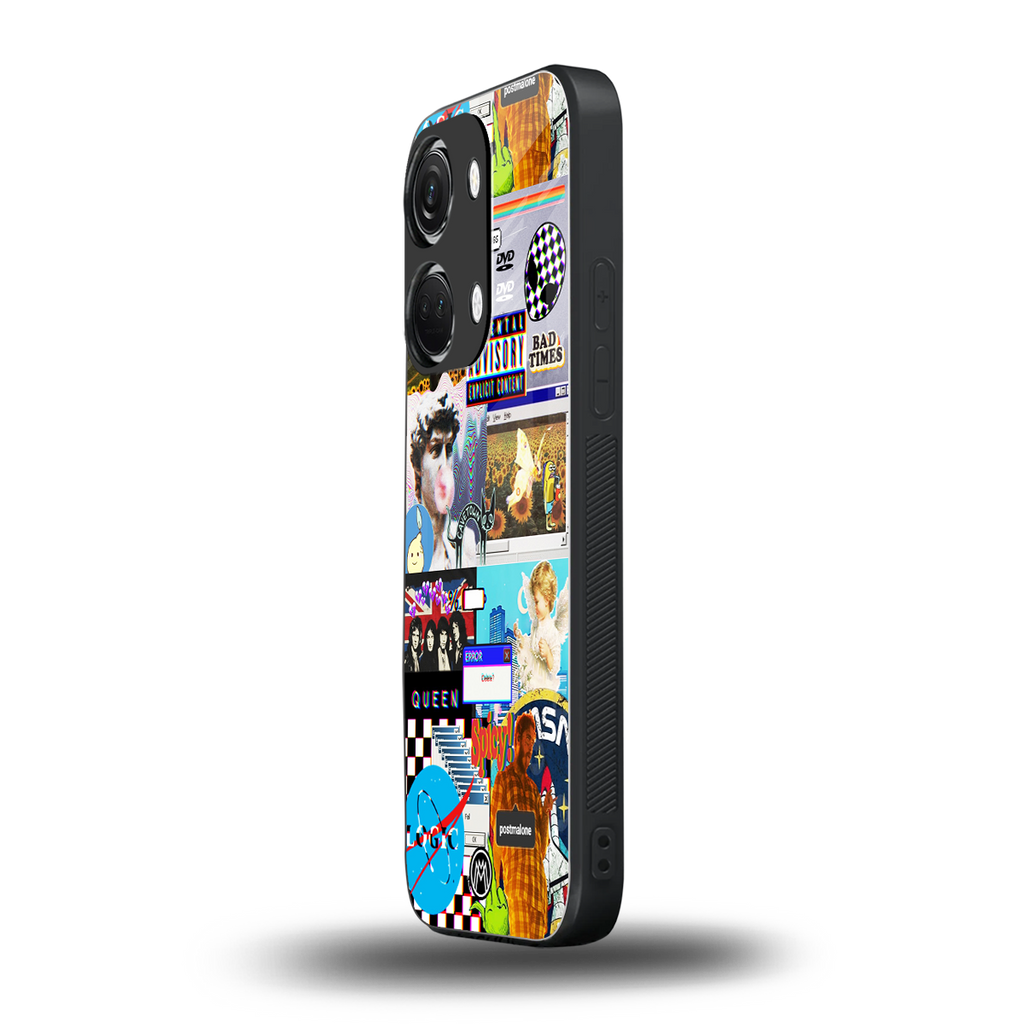 y2k collage aesthetic back phone cover | glass case for oneplus nord 3
